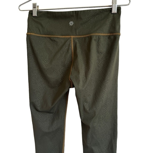 Athleta High Rise Green Serpent Chaturanga Tight, Size MT - Picture 5 of 7
